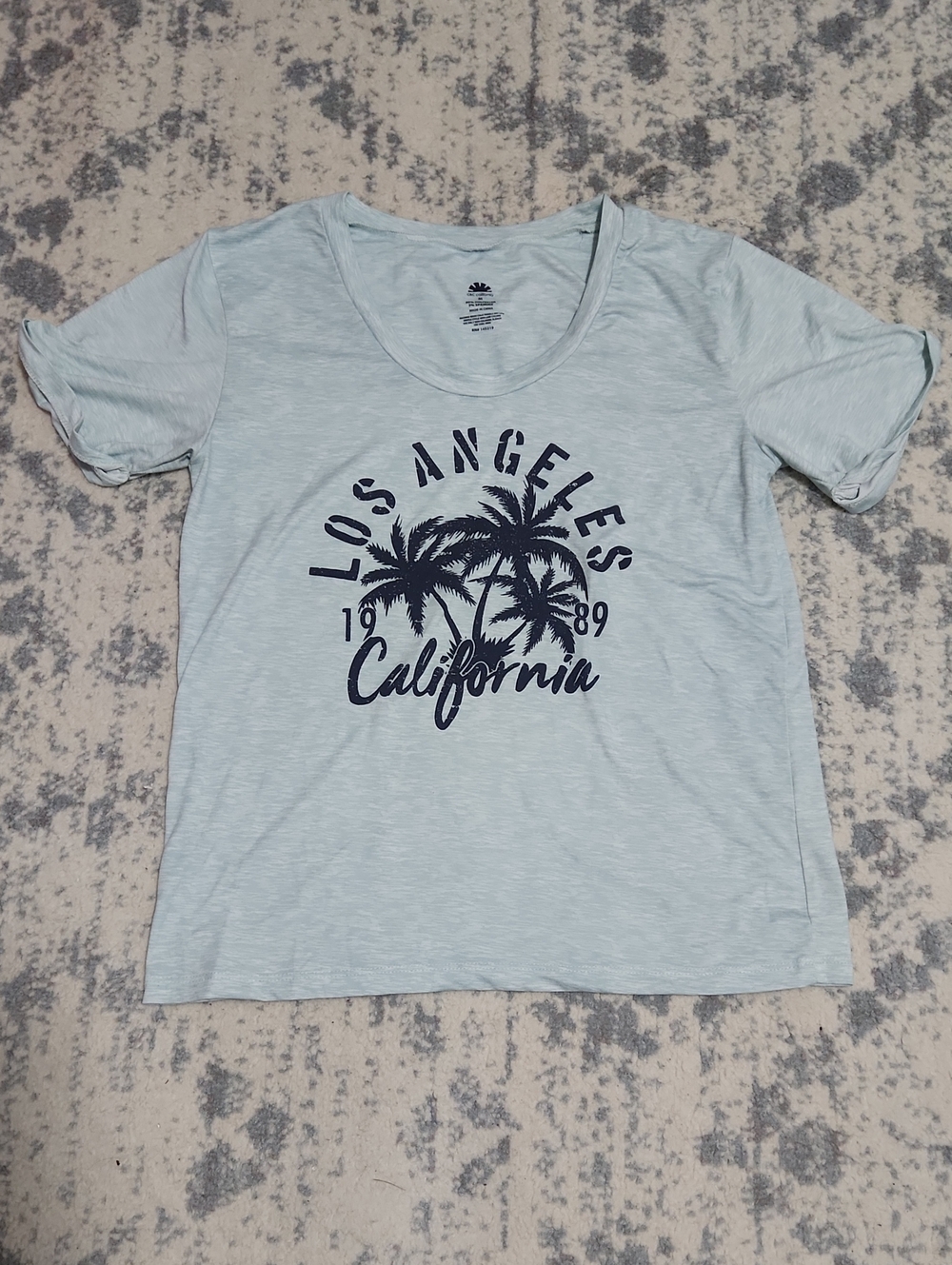 C&C California Light Blue Los Angeles Palm Graphic Tee